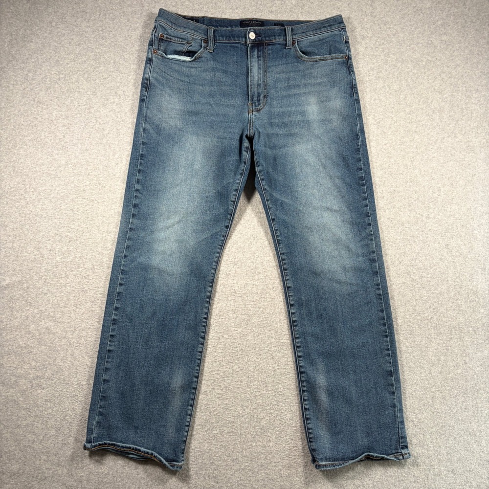 Lucky Brand 181 Relaxed Jeans Mens 36x32 Blue Stretch Denim Straight Leg